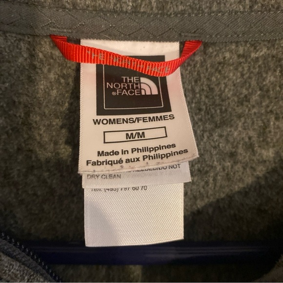 The North Face Women’s Size Medium Gray Fleece Full Zip Hooded Polartec Jacket - Picture 4 of 6